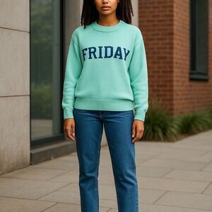 English‎ Factory Women's XS Green "FRIDAY" Pullover Sweater